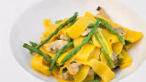 Maltagliati with clams and wild asparagus Maltagliati with clams and wild asparagus