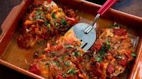 Greek Baked Fish With Tomatoes and Onions Greek Baked Fish With Tomatoes and Onions
