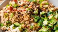 Spicy Canned Salmon Salad Rice Bowl Spicy Canned Salmon Salad Rice Bowl