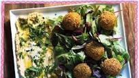 Really Green Falafels with Low-Fat Hummus Really Green Falafels with Low-Fat Hummus
