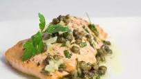 Baked Salmon with Lemon Caper Butter Baked Salmon with Lemon Caper Butter