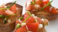 Garlic Bruschetta With Tomato & Sweet Onion Garlic Bruschetta With Tomato & Sweet Onion