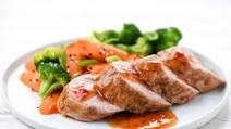 Sticky Glazed Pork Tenderloin with sesame broccoli Sticky Glazed Pork Tenderloin with sesame broccoli
