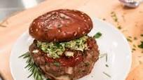 Bison Meatloaf Burger with Rosemary Ketchup Bison Meatloaf Burger with Rosemary Ketchup
