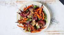 Roasted Carrots and Red Onions with Fennel and Mint Roasted Carrots and Red Onions with Fennel and Mint