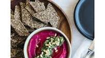 Hummus With Roasted Beets And Basil & Pine Nut Pesto Hummus With Roasted Beets And Basil & Pine Nut Pesto