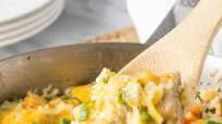 Cheesy Pork and Rice Skillet Cheesy Pork and Rice Skillet