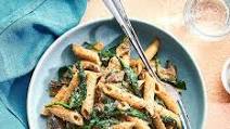 Creamy spinach & mushroom penne Creamy spinach & mushroom penne