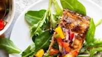 Jerk Salmon with Pineapple Salsa Jerk Salmon with Pineapple Salsa