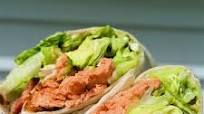Salmon Bacon Avocado Caesar Salad Wrap Salmon Bacon Avocado Caesar Salad Wrap