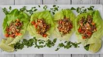Low-FODMAP Asian Lettuce Wraps; Gluten-free, Dairy-free Low-FODMAP Asian Lettuce Wraps; Gluten-free, Dairy-free