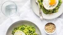 Paleo Zucchini Noodles with Pesto and Fried Eggs Paleo Zucchini Noodles with Pesto and Fried Eggs