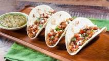 Picadillo Tacos with Tomatillo Salsa Picadillo Tacos with Tomatillo Salsa