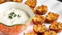 Baked Hummus & Feta Cauliflower Bites Baked Hummus & Feta Cauliflower Bites