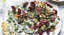 Beetroot with herby tzatziki Beetroot with herby tzatziki