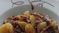 Sobras del refrigerador, guisado con barbacoa de res Sobras del refrigerador, guisado con barbacoa de res