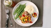 Oven-Baked Pork Chops with Fresh Fruit Salsa Oven-Baked Pork Chops with Fresh Fruit Salsa