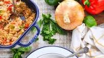 Dump-and-Bake Italian Sausage Recipe with Rice Dump-and-Bake Italian Sausage Recipe with Rice