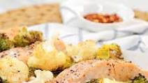 Sheet Pan Salmon with Broccoli & Cauliflower Sheet Pan Salmon with Broccoli & Cauliflower