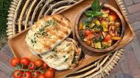 Bruschetta with grilled garlic bread Bruschetta with grilled garlic bread