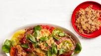 Tomato Caesar Salad With Bacon-Parmesan Crisps Tomato Caesar Salad With Bacon-Parmesan Crisps
