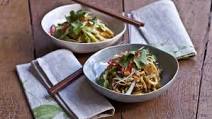 Chow mein-style pork with cabbage, peas and Hokkien noodles Chow mein-style pork with cabbage, peas and Hokkien noodles