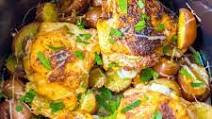 Slow Cooker Garlic Parmesan Chicken and Potatoes Slow Cooker Garlic Parmesan Chicken and Potatoes
