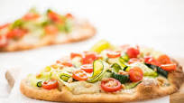 Pizza Bianca with zucchini ribbons and rosemary Pizza Bianca with zucchini ribbons and rosemary