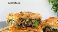 Greek lamb and spinach filo pie Greek lamb and spinach filo pie
