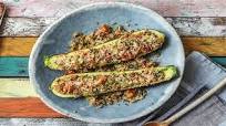 Rock the Zucchini Boat with Quinoa, Parmesan, and Mushroom Duxelles Rock the Zucchini Boat with Quinoa, Parmesan, and Mushroom Duxelles