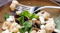 Cauliflower Gnocchi with Mushrooms, Basil, & Feta Cauliflower Gnocchi with Mushrooms, Basil, & Feta