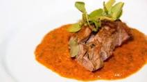 Spiced Lamb Neck Fillet on a Watercress Masala Spiced Lamb Neck Fillet on a Watercress Masala
