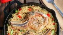 Pan-Seared Pork Chops with Cajun Rice Pan-Seared Pork Chops with Cajun Rice