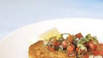 Mini Milanese-Style Pork Tenderloin with Raw Tomato Sauce Mini Milanese-Style Pork Tenderloin with Raw Tomato Sauce
