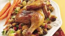 Cornish Hens with Apple-Raisin Stuffing Cornish Hens with Apple-Raisin Stuffing