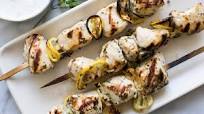 Greek Lemon Chicken Skewers with Tzatziki Sauce Greek Lemon Chicken Skewers with Tzatziki Sauce