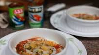 Microwave recipe: cheese-topped baked egg and sardines Microwave recipe: cheese-topped baked egg and sardines