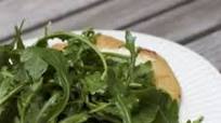 White Pizza with Arugula Salad White Pizza with Arugula Salad