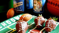 Chocolate Covered Strawberry Footballs Chocolate Covered Strawberry Footballs