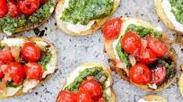 Bruschetta with Ricotta and Pesto Bruschetta with Ricotta and Pesto