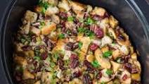 Crock Pot Stuffing with Apples Crock Pot Stuffing with Apples
