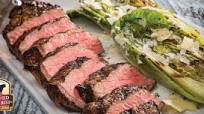 Grilled Strip Steaks & Caesar Salad Grilled Strip Steaks & Caesar Salad