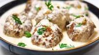 German Meatballs in a White Cream Sauce with Capers German Meatballs in a White Cream Sauce with Capers