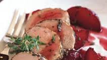 Roasted Pork Loin with Poached Plums Roasted Pork Loin with Poached Plums