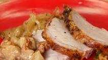 Roasted Pork Loin with Cider and Chunky Applesauce Roasted Pork Loin with Cider and Chunky Applesauce