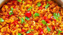 One-Skillet Tex Mex Beef Mac & Cheese One-Skillet Tex Mex Beef Mac & Cheese