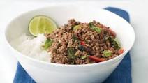Thai Beef with Chiles and Basil Over Coconut Rice Thai Beef with Chiles and Basil Over Coconut Rice