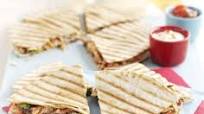 Refried bean quesadillas Refried bean quesadillas
