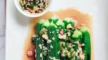 Okra Salad with Black vinegar Okra Salad with Black vinegar