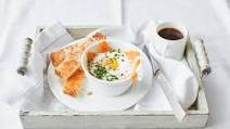 Creamy baked egg and smoked salmon pots Creamy baked egg and smoked salmon pots